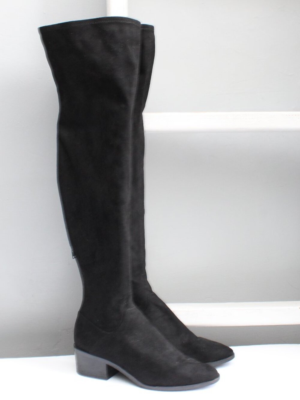 Steve Madden Women's Gabbie Above The Knee Boots Faux Suede Block Heel Size 11